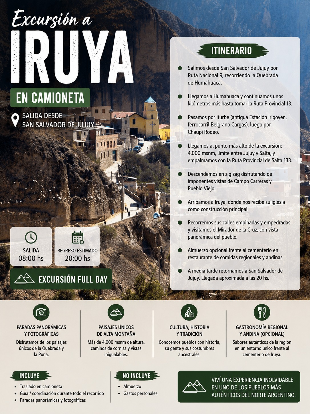 Excursión Jujuy a Iruya